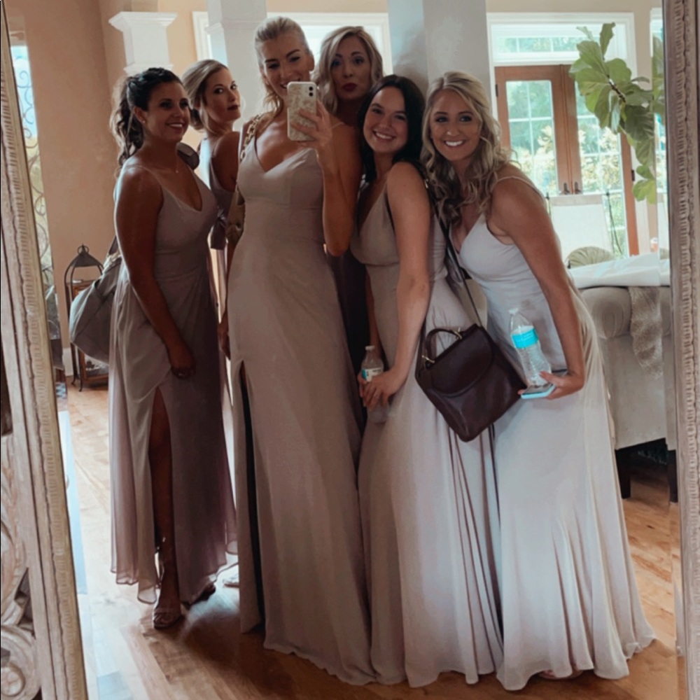 tan bridesmaid dress color latte sophie dress from kennedy blue